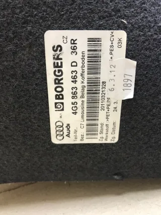 4g5863463d36r Пол багажника Audi A6 C5 (S6,RS6) Арт 2-835118, вид 3