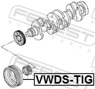 VWDSTIG FEBEST Шкив коленвала Audi A6 C6 (S6,RS6) Арт VWDSTIGFEBEST, вид 2
