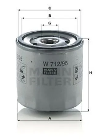 W71295 Mann Filter Фильтр масляный Audi A3 8Y Арт W71295MANNFILTER, вид 1