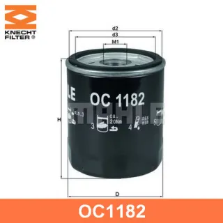 OC1182 Mahle , Knecht Фильтр масляный Mazda CX-7 Арт OC1182MAHLEKNECHT, вид 1