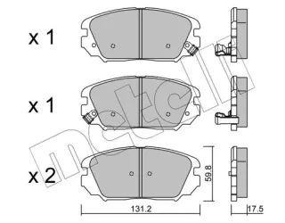 2208850 Metelli Колодки тормозные передние к-кт Changan CS 75 Арт 2208850METELLI, вид 1