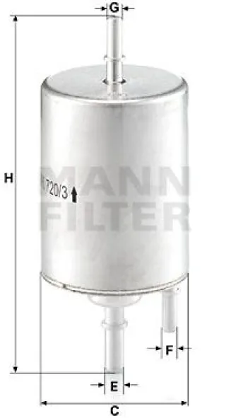 WK7203 Mann Filter Фильтр топливный Audi A6 C6 (S6,RS6) Арт WK7203MANNFILTER, вид 1