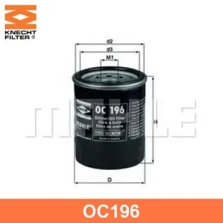 OC196 Mahle , Knecht Фильтр масляный Kia Sorento 2 Арт OC196MAHLEKNECHT, вид 1