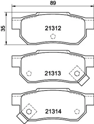 MDB1411 Mintex Тормозные колодки задние Honda Accord 3 Арт MDB1411MINTEX, вид 1