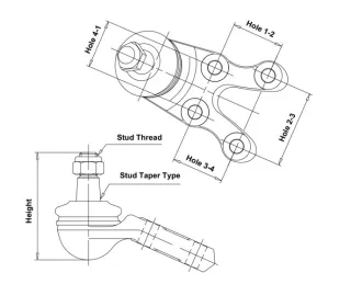 CB0178 CTR Шаровая опора Hyundai Galloper 1 Арт CB0178CTR, вид 2