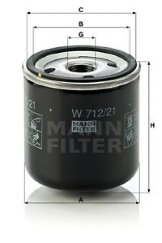 W71221 Mann Filter Фильтр масляный Chrysler PT Cruiser Арт W71221MANNFILTER, вид 1
