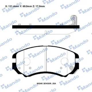 MPH23 Mando Колодки тормозные передние к-кт Changan CS 75 Арт MPH23MANDO, вид 1