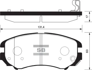 SP1155 Sangsin Колодки тормозные передние к-кт Changan CS 35 Арт SP1155SANGSIN, вид 1
