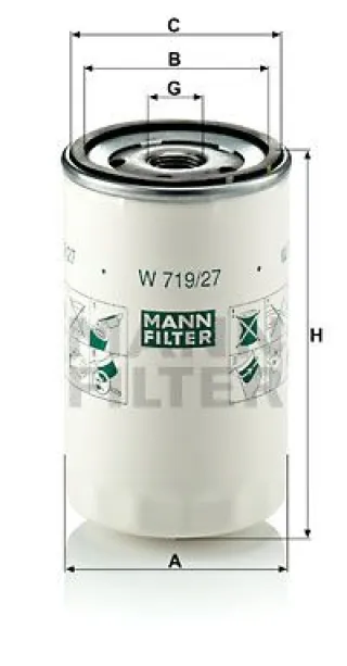 W71927 Mann Filter Фильтр масляный Chrysler PT Cruiser Арт W71927MANNFILTER, вид 1