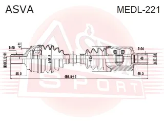 MEDL221 ASVA Полуось передняя левая (приводной вал, шрус) Mercedes CL W216 Арт MEDL221ASVA, вид 2