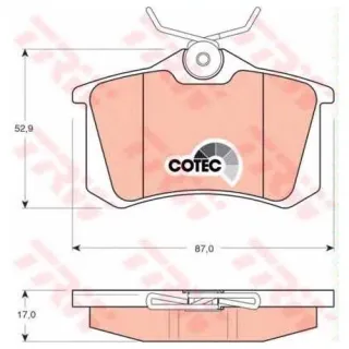 GDB1330 TRW Тормозные колодки задние Citroen C3 1 Арт GDB1330TRW, вид 1