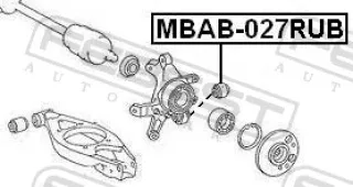 MBAB027RUB FEBEST Сайлентблок Mercedes CL W216 Арт MBAB027RUBFEBEST, вид 2