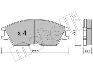 2200810 Metelli Тормозные колодки передние Honda Accord 3 Арт 2200810METELLI, вид 1