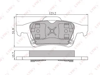 BD6302 Lynx Тормозные колодки задние Citroen C5 2 Арт BD6302LYNX, вид 1