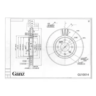GIJ10014 Ganz Диск тормозной передний Citroen Berlingo 2  Арт GIJ10014GANZ, вид 3