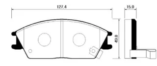 HP0004 HSB Тормозные колодки передние Honda Accord 3 Арт HP0004HSB, вид 1