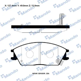 MPH01 Mando Тормозные колодки передние Honda Accord 3 Арт MPH01MANDO, вид 1