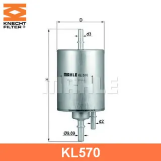KL570 Mahle , Knecht Фильтр топливный Audi A6 C6 (S6,RS6) Арт KL570MAHLEKNECHT, вид 1