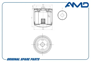 AMDFL288 AMD Фильтр масляный Chrysler Vision Арт AMDFL288AMD, вид 2