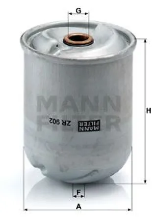 ZR902X Mann Filter truck Фильтр масляный Renault Major Арт 108544307, вид 1