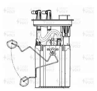 SFM1408 STARTVOLT Насос топливный электрический Kia Rio 1 Арт SFM1408STARTVOLT, вид 2