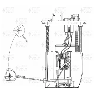 SFM1103 STARTVOLT Насос топливный электрический Mitsubishi Lancer 10 Арт SFM1103STARTVOLT, вид 2