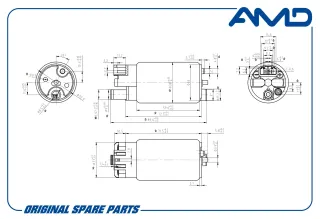 AMDFP195 AMD Насос топливный электрический (подкачка) Toyota Rav 4 4 Арт AMDFP195AMD, вид 2