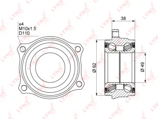 WB1016 Lynx Подшипник ступичный задний Mercedes CL W216 Арт WB1016LYNX, вид 1