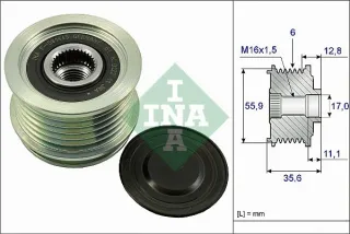 535004110 Ina Шкив генератора Audi A6 C5 (S6,RS6) Арт 535004110INA, вид 1